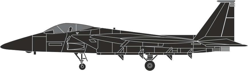 Fighter Jet Clipart with Striking Black and White Background