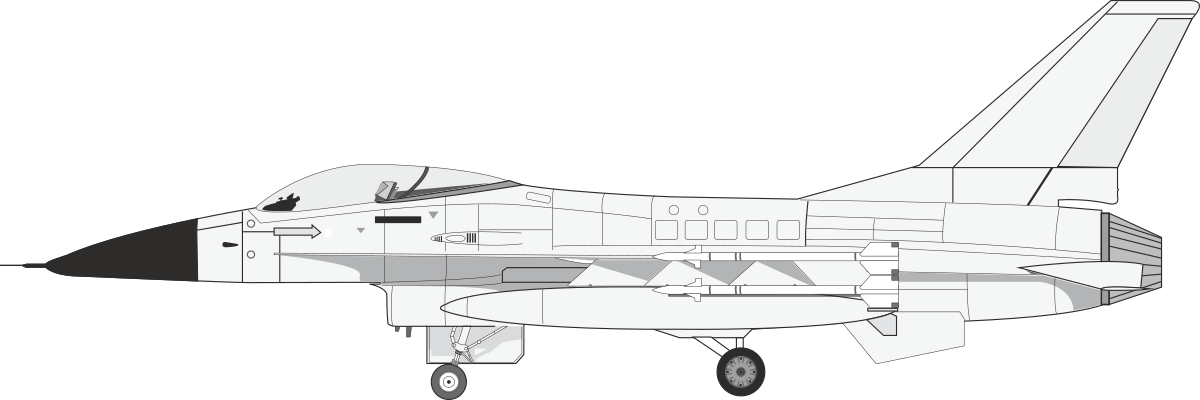 Fighter Jet Silhouette on Black Background Clipart