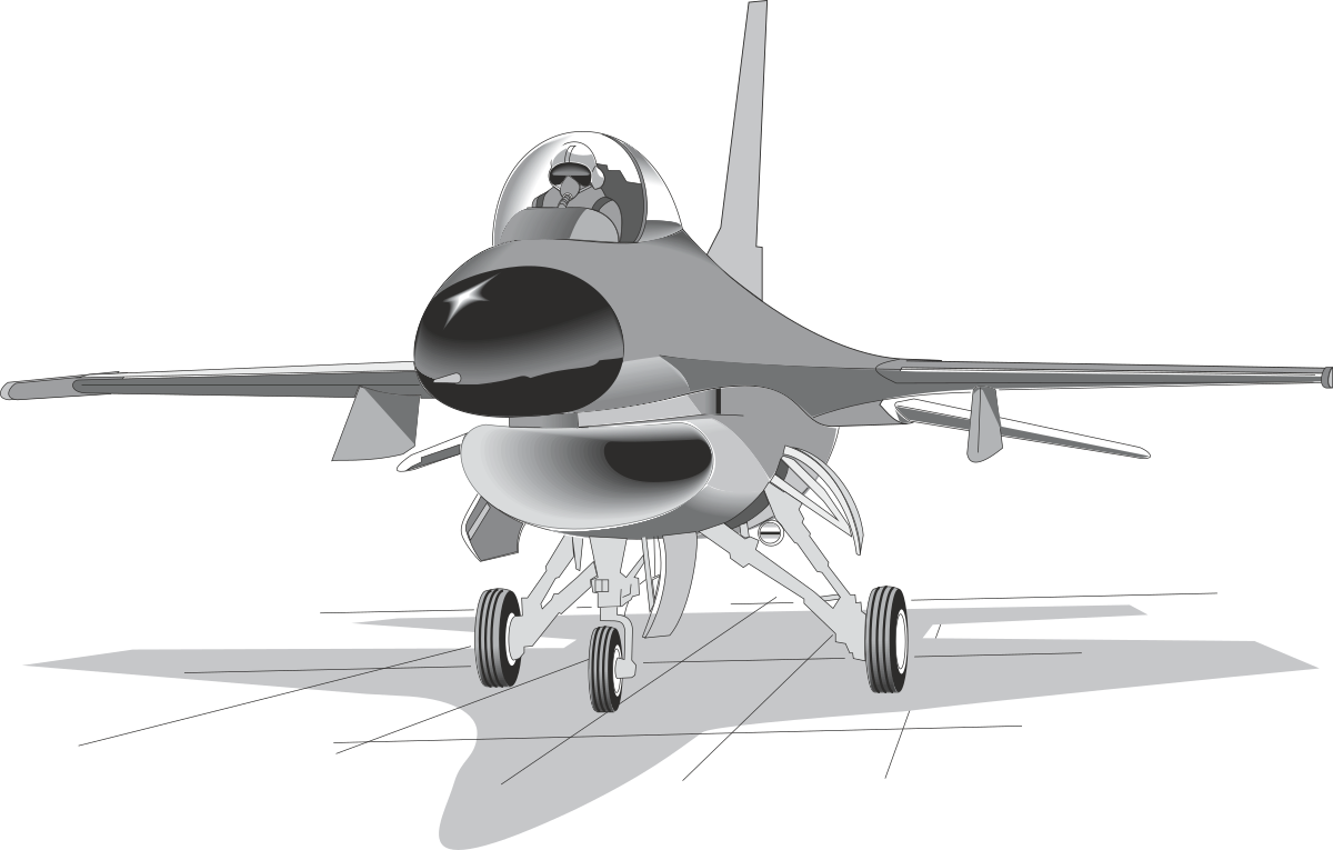 Jet Clipart: High-Flying Aircraft Silhouette for Dynamic Designs