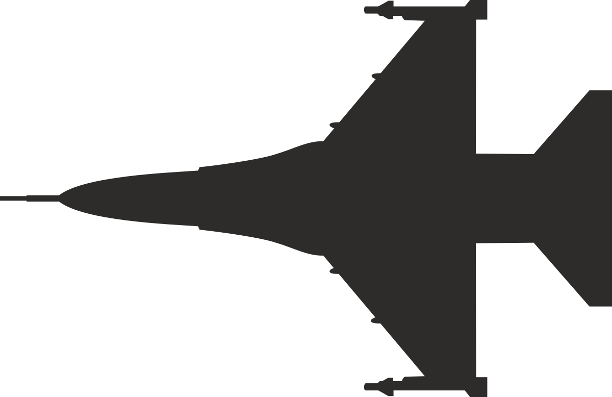 Fighter Jet Silhouette Clipart - Black and White Aviation Design