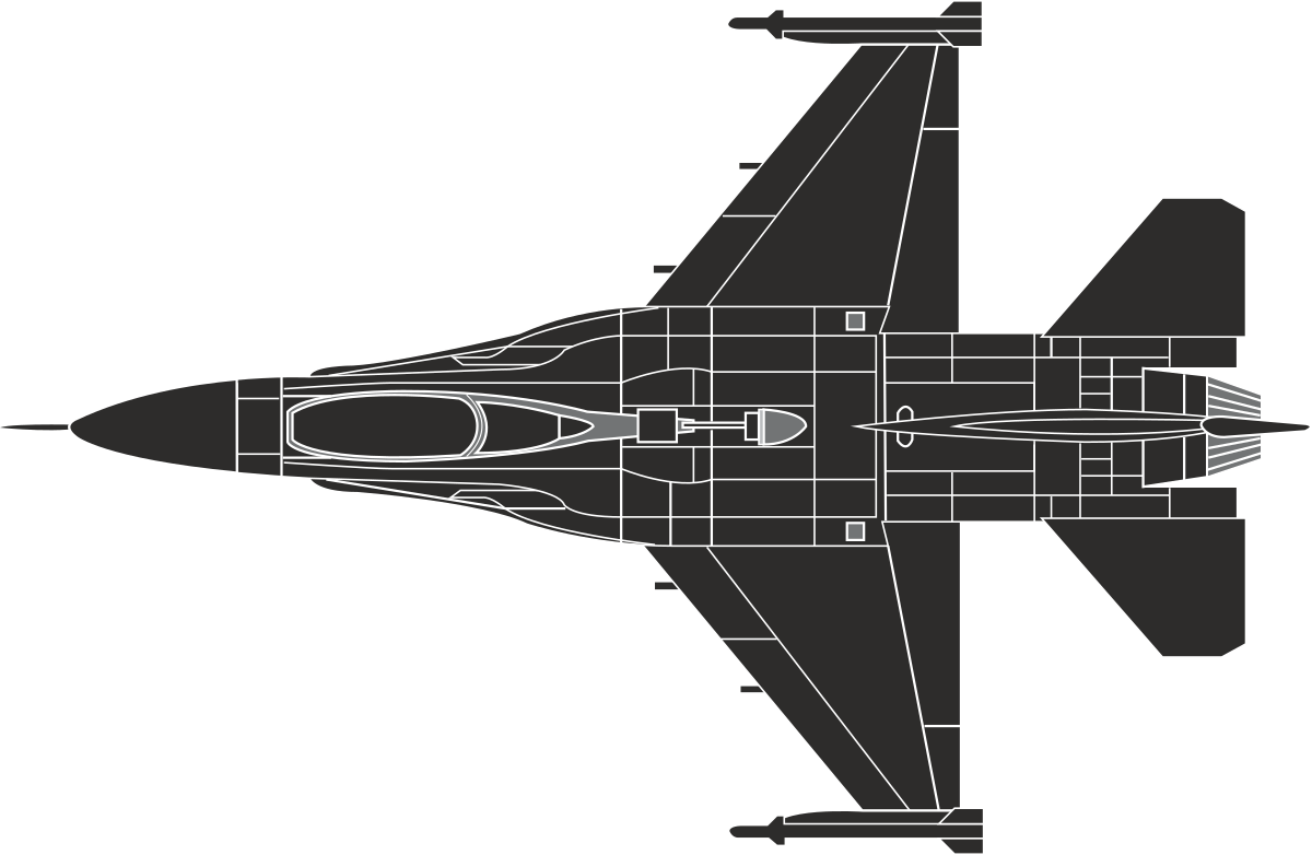 Fighter Jet Clipart - Dynamic Military Aircraft Illustration