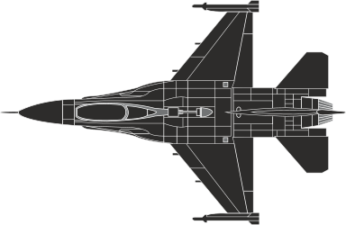 Fighter Jet Clipart - Dynamic Military Aircraft Illustration