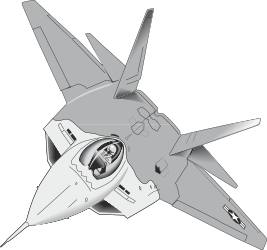 Fighter Jet Flying in the Air - Stunning Aviation Clipart