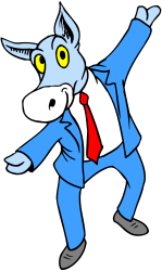 Cartoon Dog in Suit and Tie Clipart: Playful Business Canine