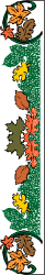 Green and Orange Water Clipart: Vibrant Nature Scene
