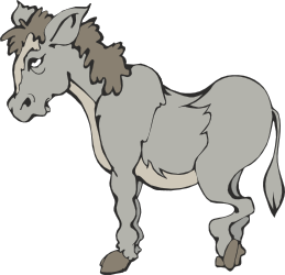 Donkey Clipart with Long Tail - Perfect for Your Creative Projects