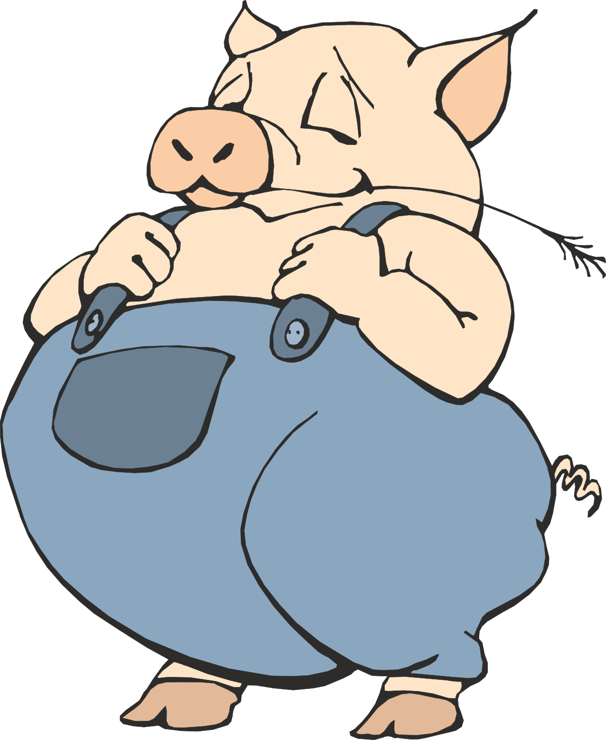 a pig hugging another pig clip art png transparent Pig Embracing Pig Clipart - Cute and Heartwarming Animal Artwork