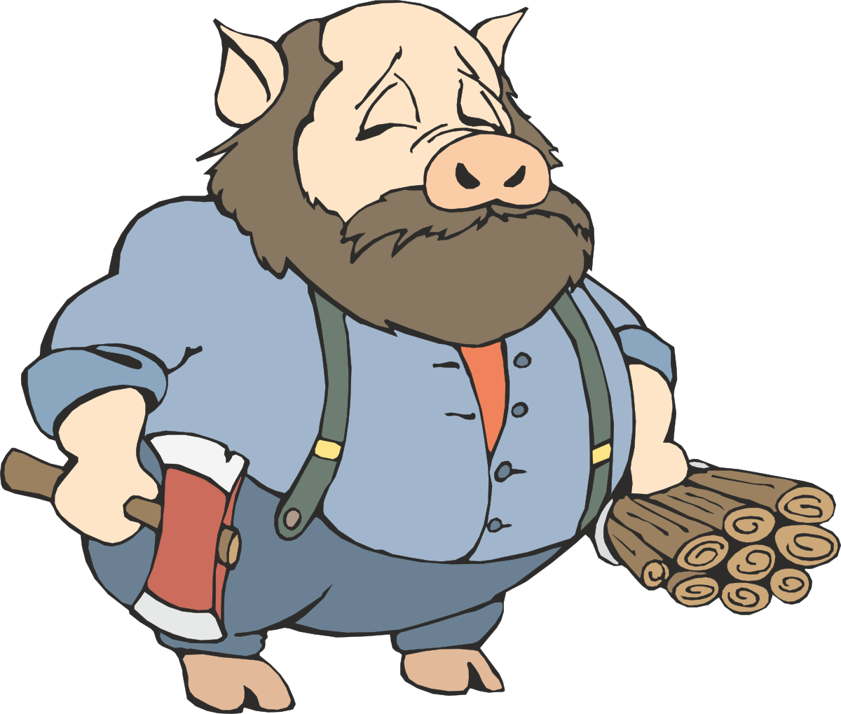 a pig with a backpack clip art png transparent Pig with Backpack Clipart for Fun and Adventure
