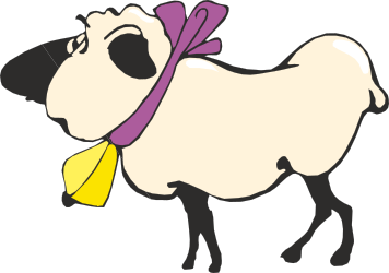Cartoon Sheep with Tie - Adorable Clipart for Fun Projects