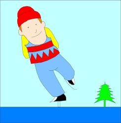 Skiing Cartoon Character Clipart: Fun and Dynamic Winter Adventure