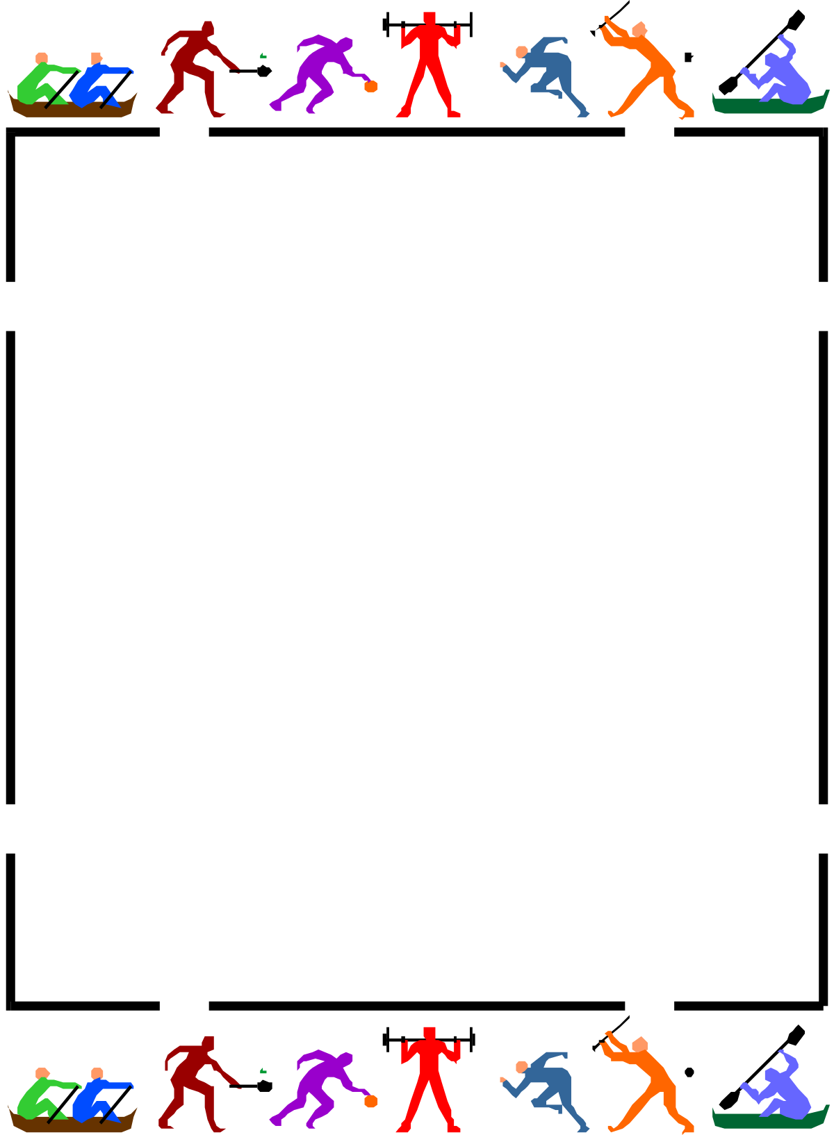 Running Circle Clipart: Dynamic Borders for Leisure and Fitness