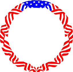 American Flag Circle Clipart - Patriotic Borders and Miscellaneous Designs