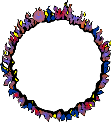 Colorful Shapes Surrounding a Circle Clipart - Vibrant Miscellaneous Borders