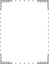 Floral Border Clipart: Elegant Black and White Decorative Frame