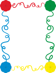 Colorful Floral Borders with Plants and Ribbons - Clipart for Creative Projects