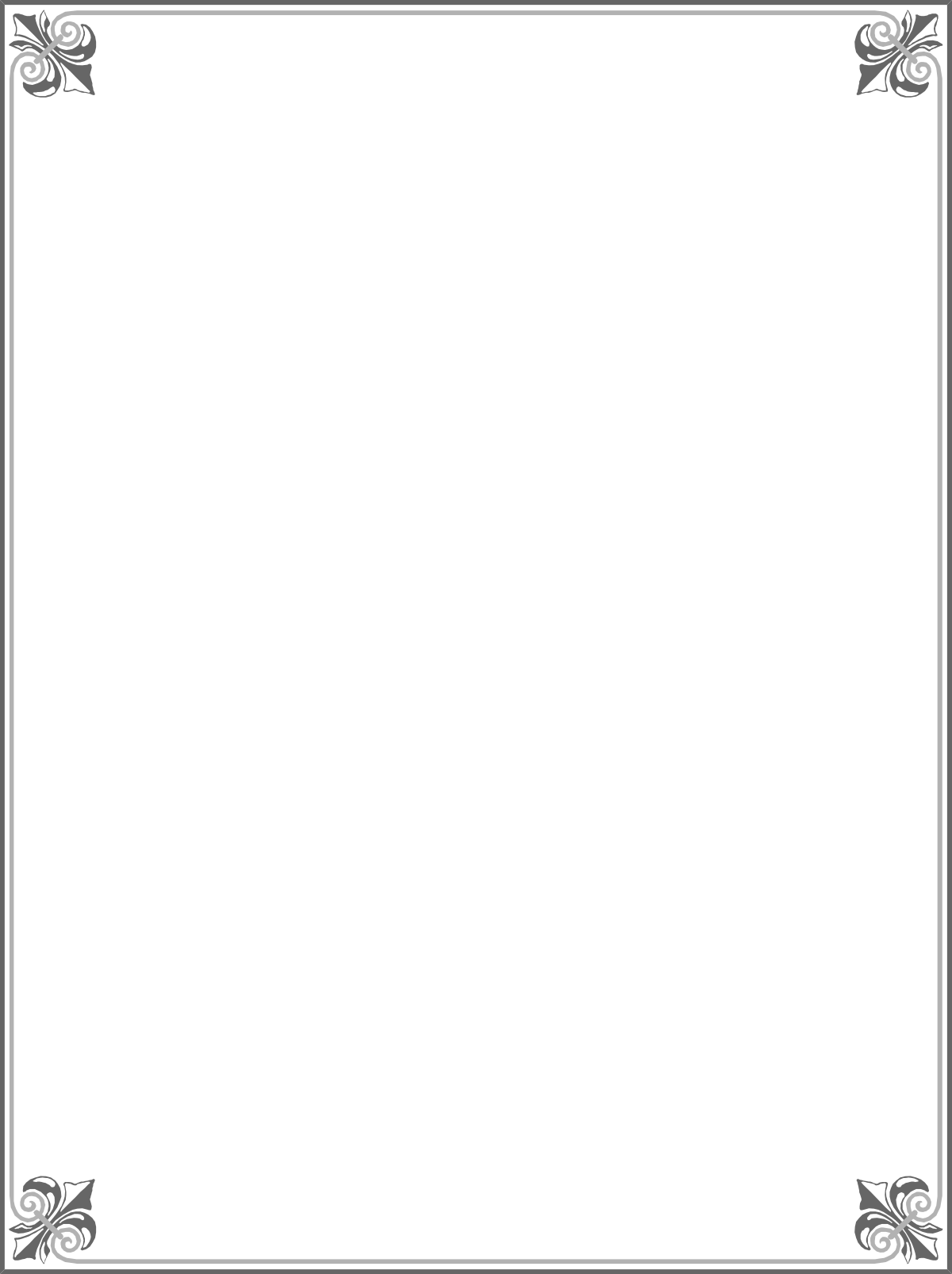 Elegant Black and White Decorative Border Frame Clipart