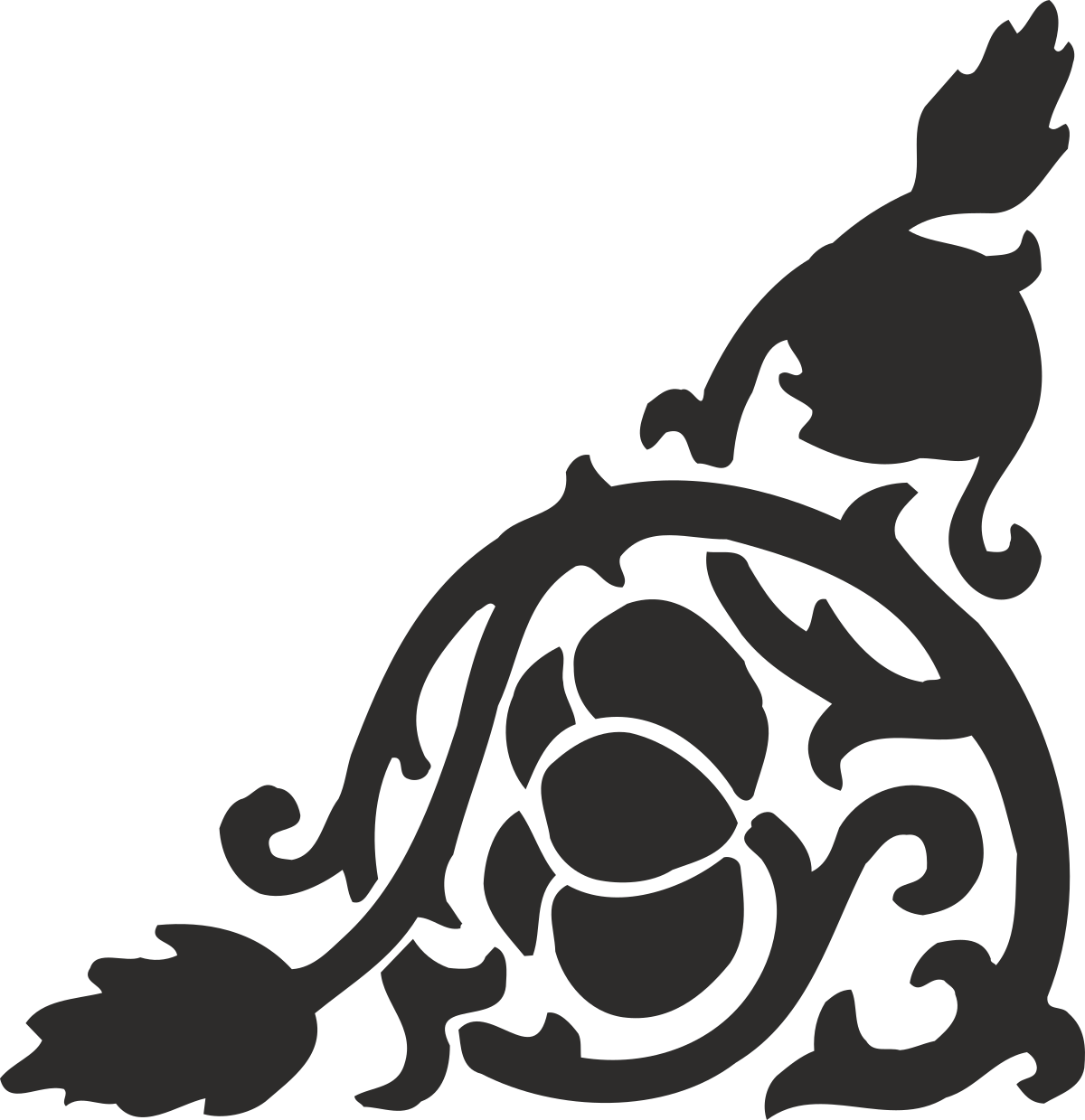 Black and White Soccer Ball Clipart with Elegant Floral Borders