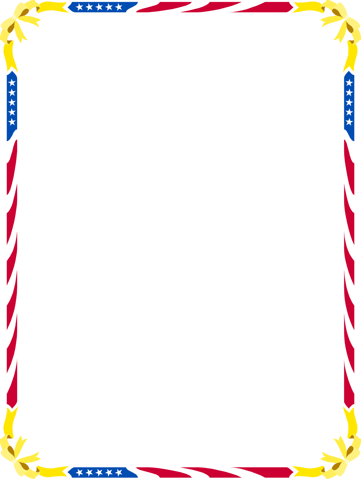 Stars and Stripes Frame Clipart - Decorative Borders for Every Occasion