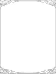 Elegant Black and White Decorative Border Clipart