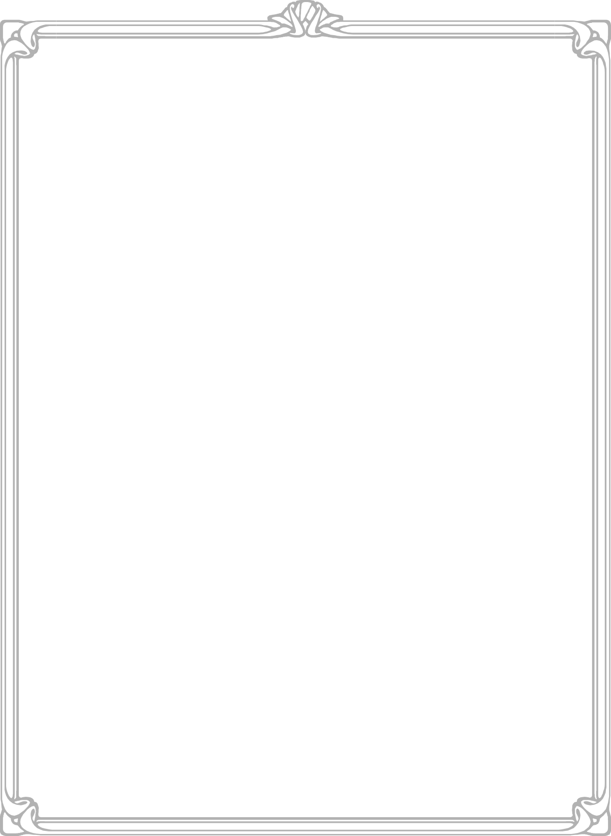 Black and White Decorative Border Frame Clipart for Creative Designs
