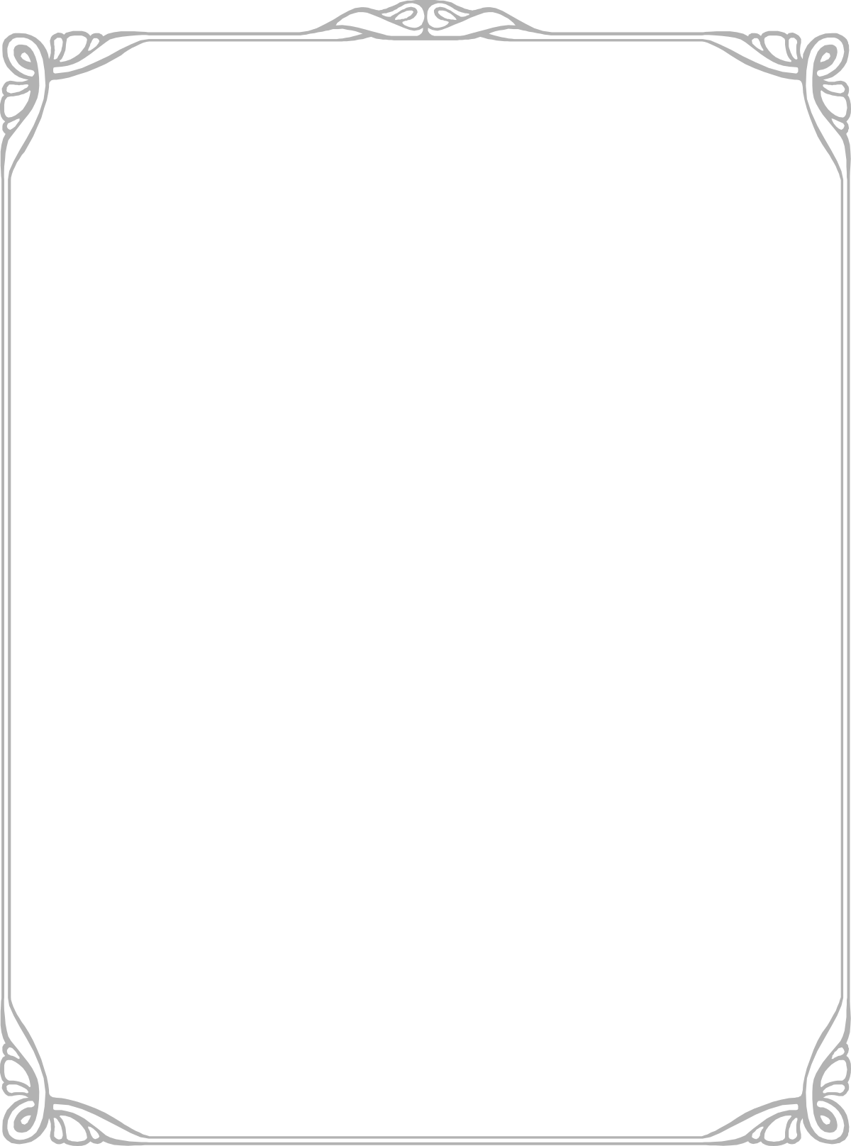 Elegant Black and White Decorative Frame Clipart for Creative Projects