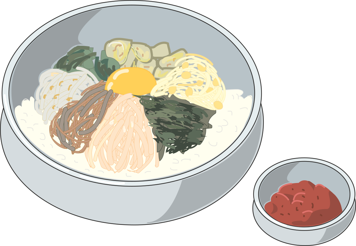 Bowl of Noodles and Vegetables with Sauce Clipart