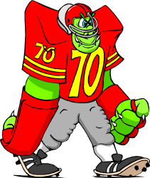 Cartoon Football Character Clipart - Vibrant and Fun Soccer Uniform Design