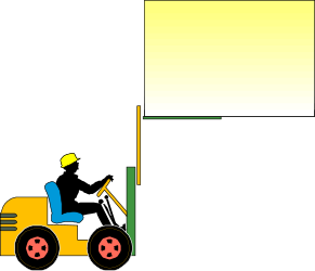 Forklift and Industrial Borders Clipart Featuring People and Equipment