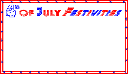 July Celebration: Red, White, and Blue Borders Clipart for Holidays