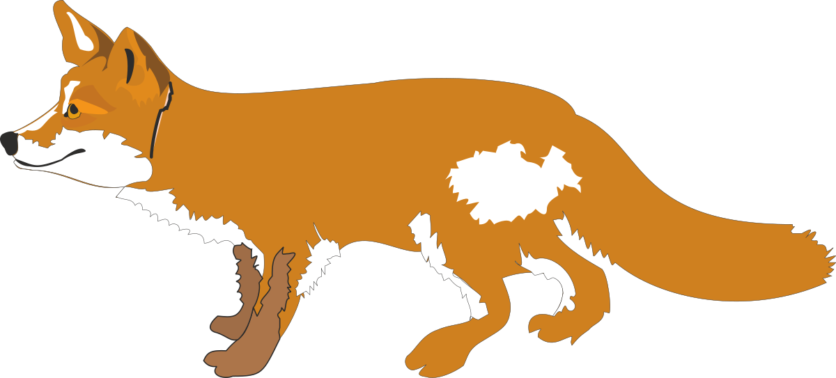 a fox with a white tail and brown fur clip art png transparent Fox with White Tail and Brown Fur - Vivid Clipart for Your Projects