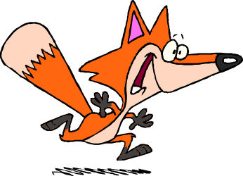 Cartoon Fox with a Big Smile - Cheerful Clipart for Creative Projects