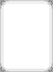 Black and White Decorative Borders and Frames Clipart