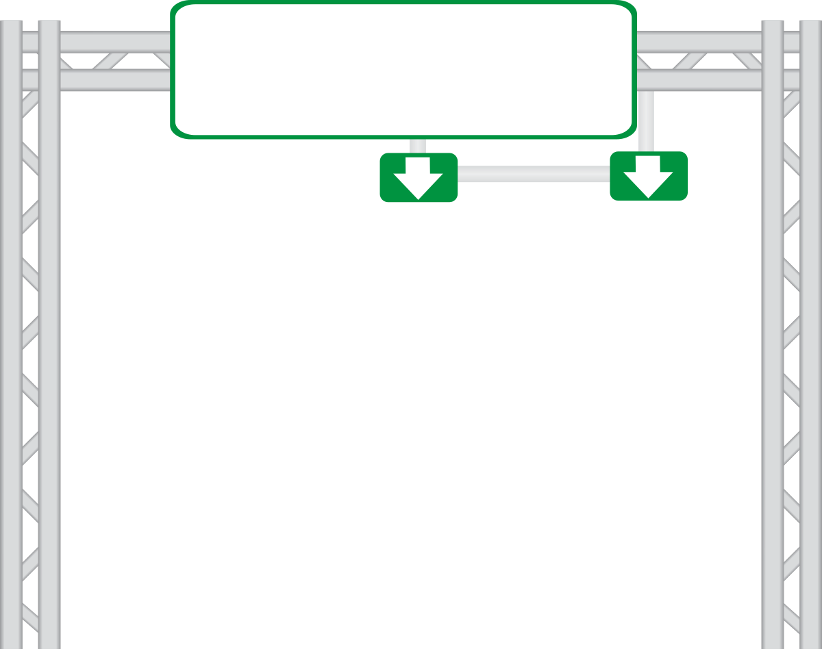 Blank Sign with Right Pointing Arrows - Versatile Clipart for Freeway Borders