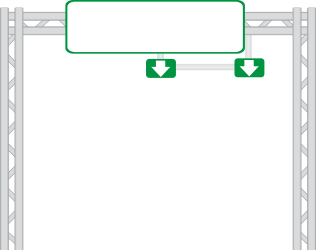 Blank Sign with Right Pointing Arrows - Versatile Clipart for Freeway Borders