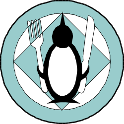 Penguin with Knife and Fork - Fun Clipart for Food Lovers
