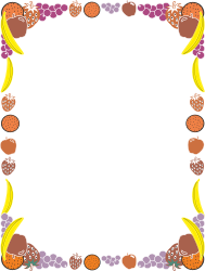 Borders and Plants Frame with Colorful Fruits and Vegetables Clipart