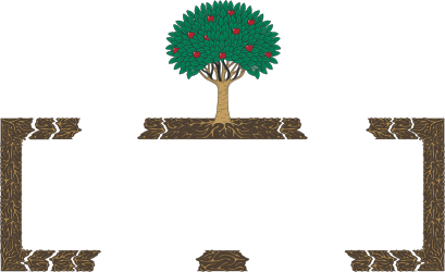Borders and Plant Clipart: Vibrant Fruit Tree Design