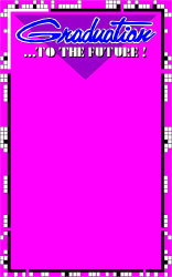 Game Logo Clipart: Pink Square with Blue and White Border