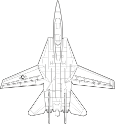 Fighter Jet Clipart: Bold Black and White Illustration