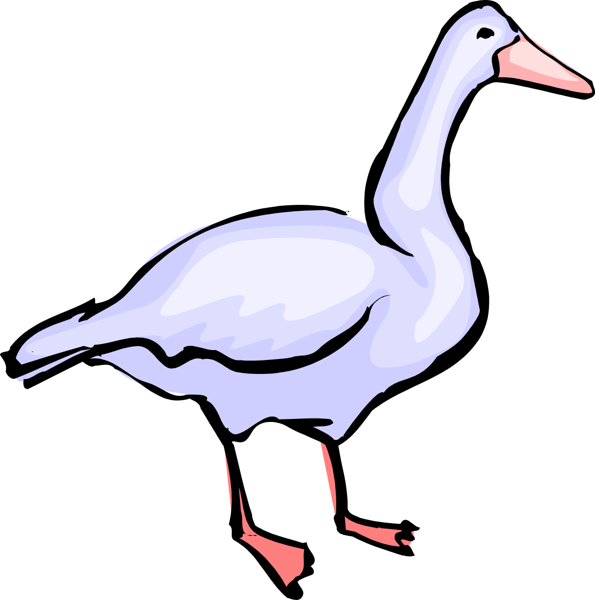 a white duck with a pink beak clip art png transparent White Duck with Pink Beak Clipart