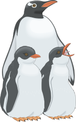 Three Penguins Clipart: Adorable Arctic Friends for Your Projects