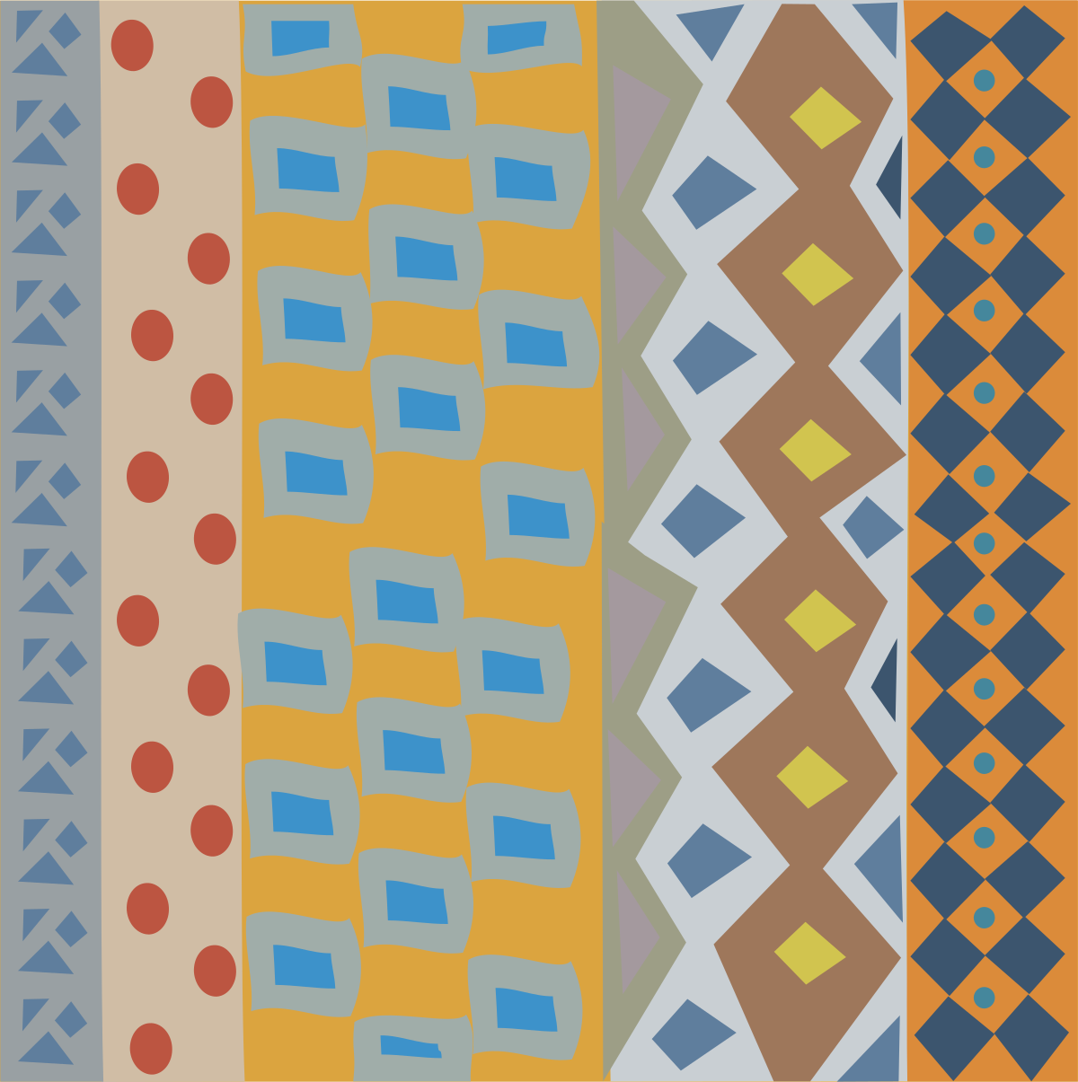 Geometric Designs Collection: Vibrant Colored Clipart Set