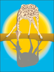 Bending Gi on a Branch Clipart - Captivating Nature Scene