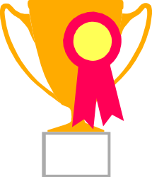 Trophy with Red Ribbon - Premium Clipart for Celebrations