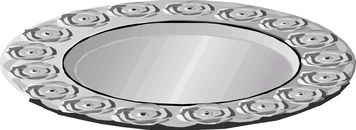 a circular mirror with a circular design clip art png transparent Circular Mirror Clipart with Unique Design
