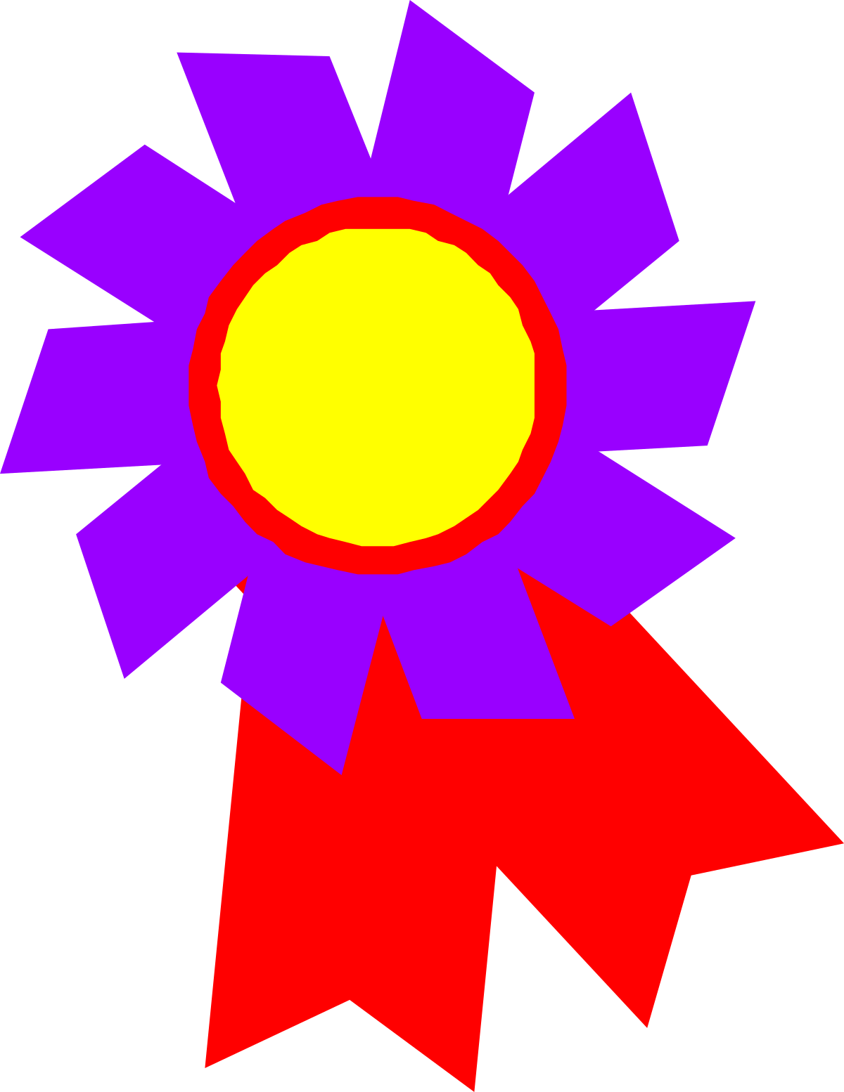 a purple and yellow flower with a red center clip art png transparent Purple and Yellow Flower Clipart: Vibrant Floral Design with Red Center