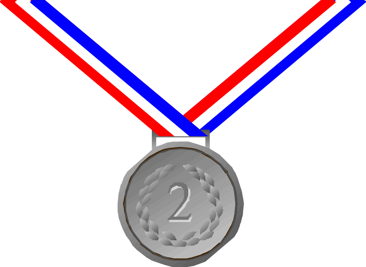 a medal with a red, white and blue ribbon clip art png transparent Medal Clipart with Red, White, and Blue Ribbon