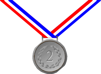 Medal Clipart with Red, White, and Blue Ribbon