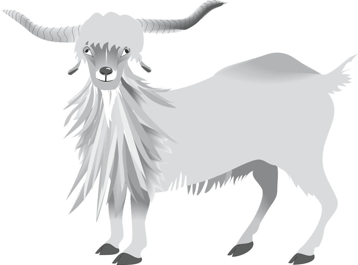 Goat Clipart with Long Horns - Stunning SVG Illustrations