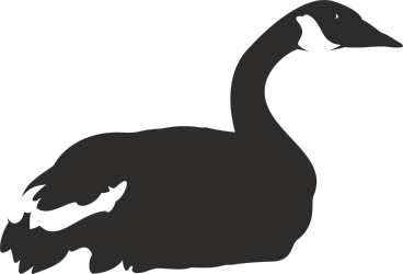 Black and White Goose Clipart for Creative Projects